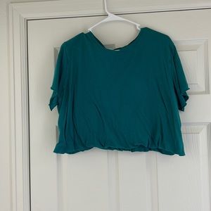 Large Teal Green crop top